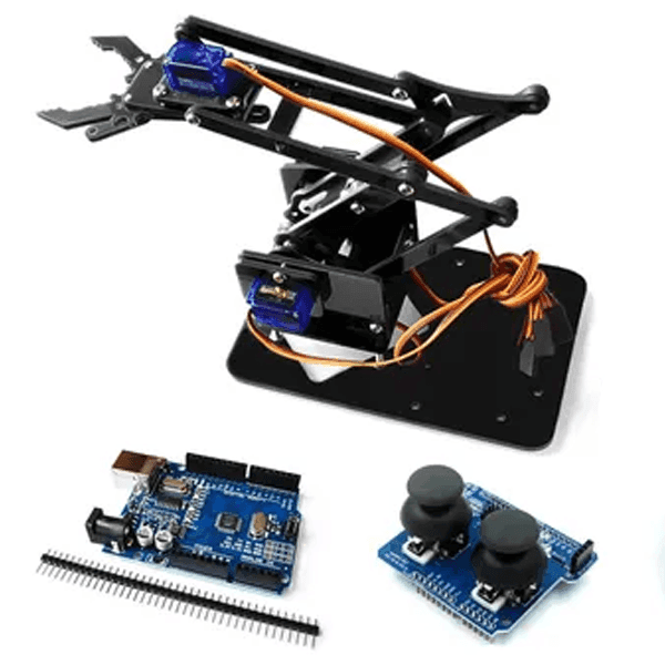 Kit Robótico De Brazo Acrílico Diy Compatible Con Arduino Para Movimiento Mecánico ARMKIT