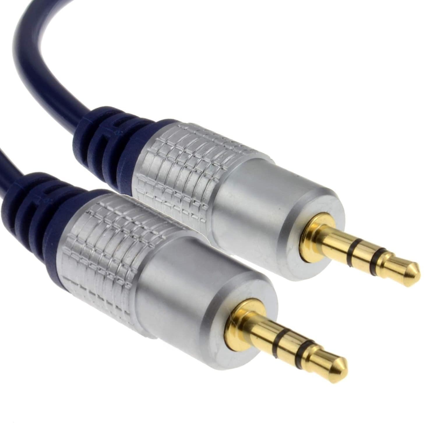 Cable de Audio 1X1 Macho 3.5mm estéreo Dorado de 5.5 mts de Lujo CA1X1D-5