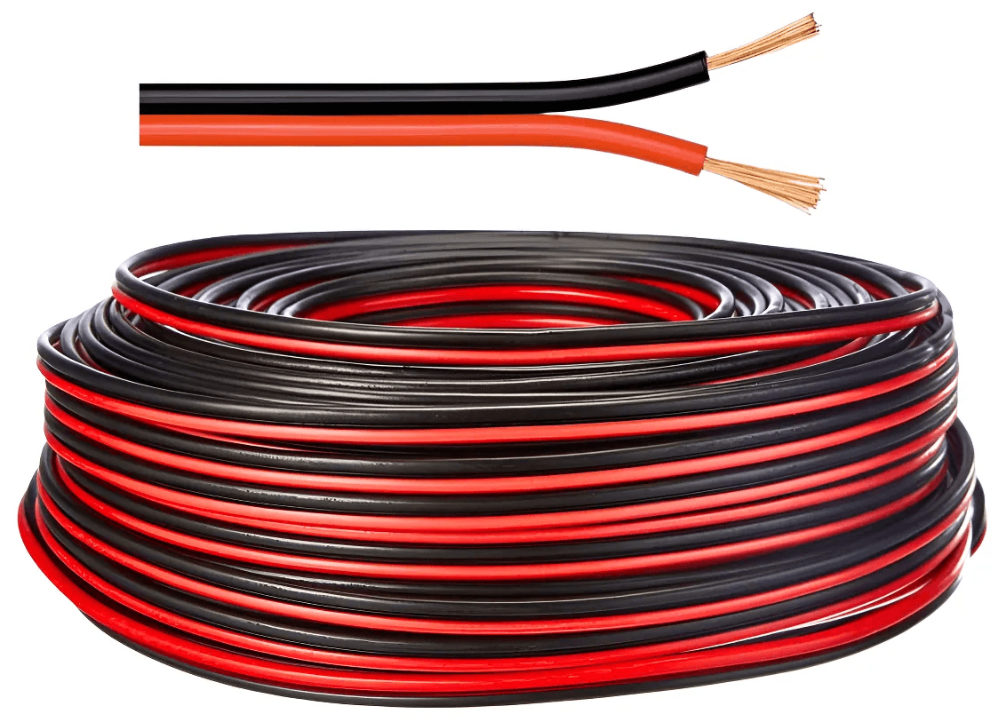 Cable dúplex polarizado calibre 2X16 AWG color Rojo y Negro CP16