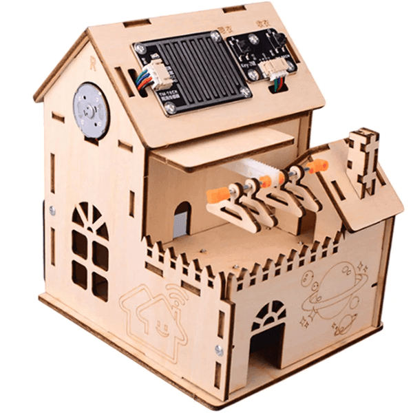 Proyecto Stem Con Gancho De Ropa Y Sensor De Lluvia Para Activación Automática KIT-CASA