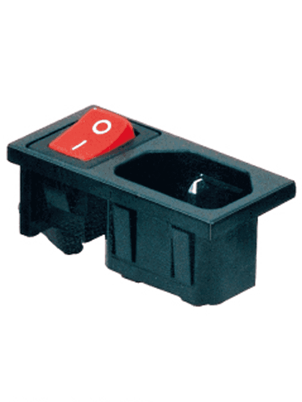 Compel | Conector IEC C14 con Interruptor ON/OFF, 10A 250V CE KS101CS