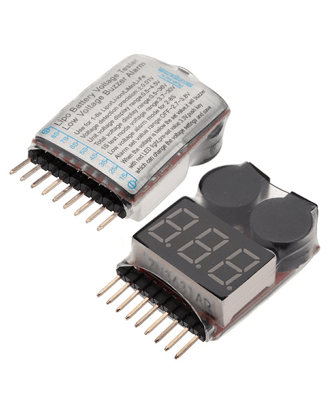 Probador De Baterías LiPo 1-8S Con Alarma De Sonido Por Baja Tensión CAR18S