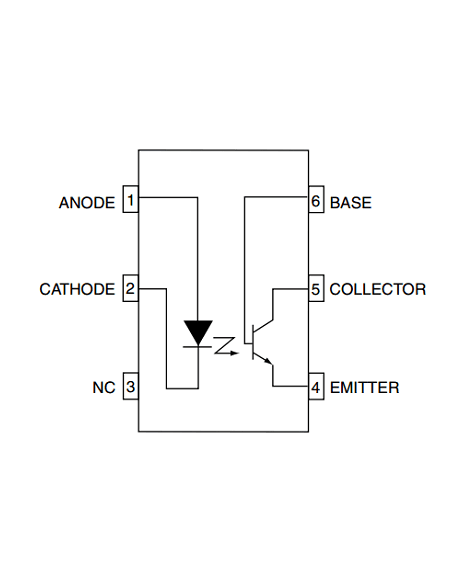 Optoacoplador Fototransistor NPN Encapsulado Dip CNY174