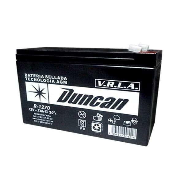 Batería Sellada Duncan 7Ah 12Vdc DN7-12