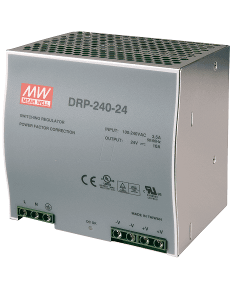 Fuente De Alimentación DIN AC/DC 1 Salida 240W 24Vdc 10A DRP24024