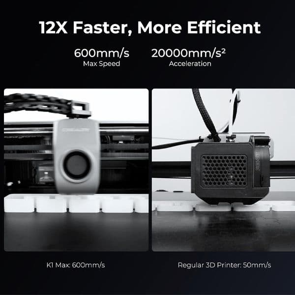 K1-MAX Impresora 3D Velocidad de impresión 600 mm/s
