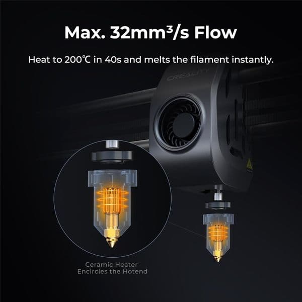 K1-MAX Impresora 3D Velocidad de impresión 600 mm/s