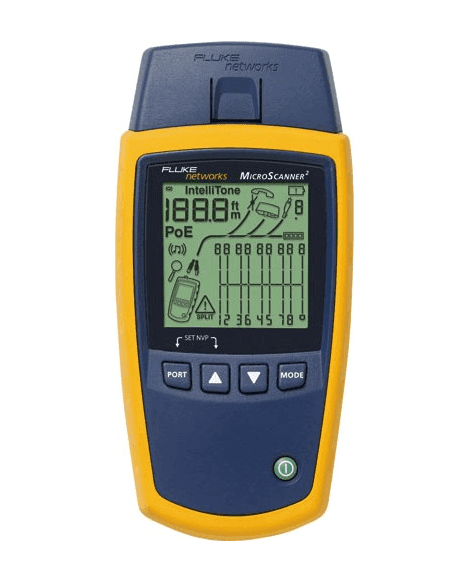 MicroScanner2 Cable Verifier Con Adaptador Principal WireMap Fluke Network MS2100