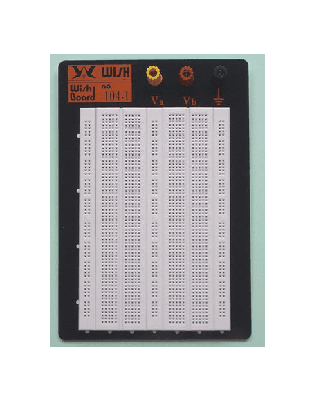 Protoboard De 220mm x 150mm x 31mm 1280 Puntos 3 Buses y Base Metálica WB104