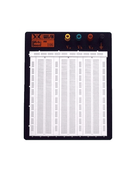 Protoboard De 240mm x 195mm x 31mm 1920 Puntos 5 Buses y Base Metálica WB106